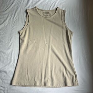 Adrienne Vittadini Cream Sleeveless Tank Top